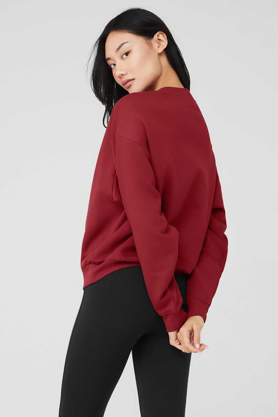 Alo Yoga USA Accolade Crew Neck Pullover Victory Red | 6104793-YH