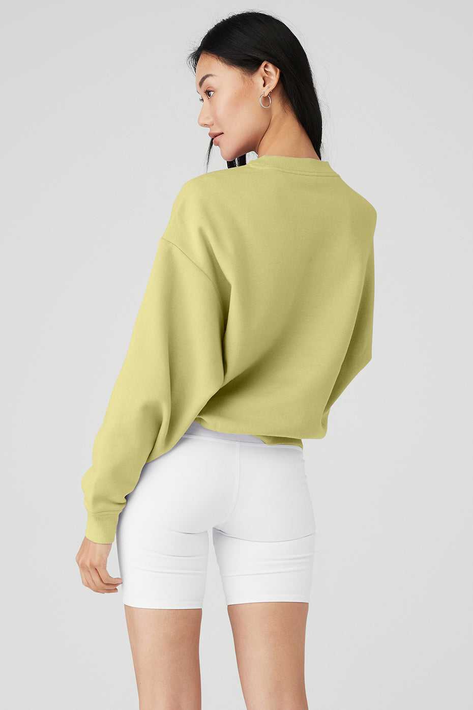 Alo Yoga USA Accolade Crew Neck Pullover Dusty Yellow | 7835216-LM