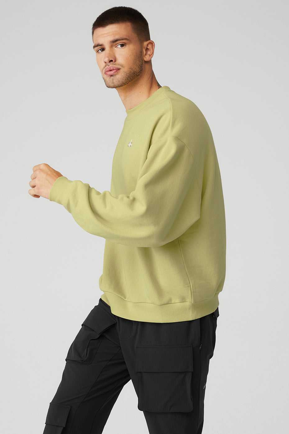 Alo Yoga USA Accolade Crew Neck Pullover Dusty Yellow | 9471305-YN