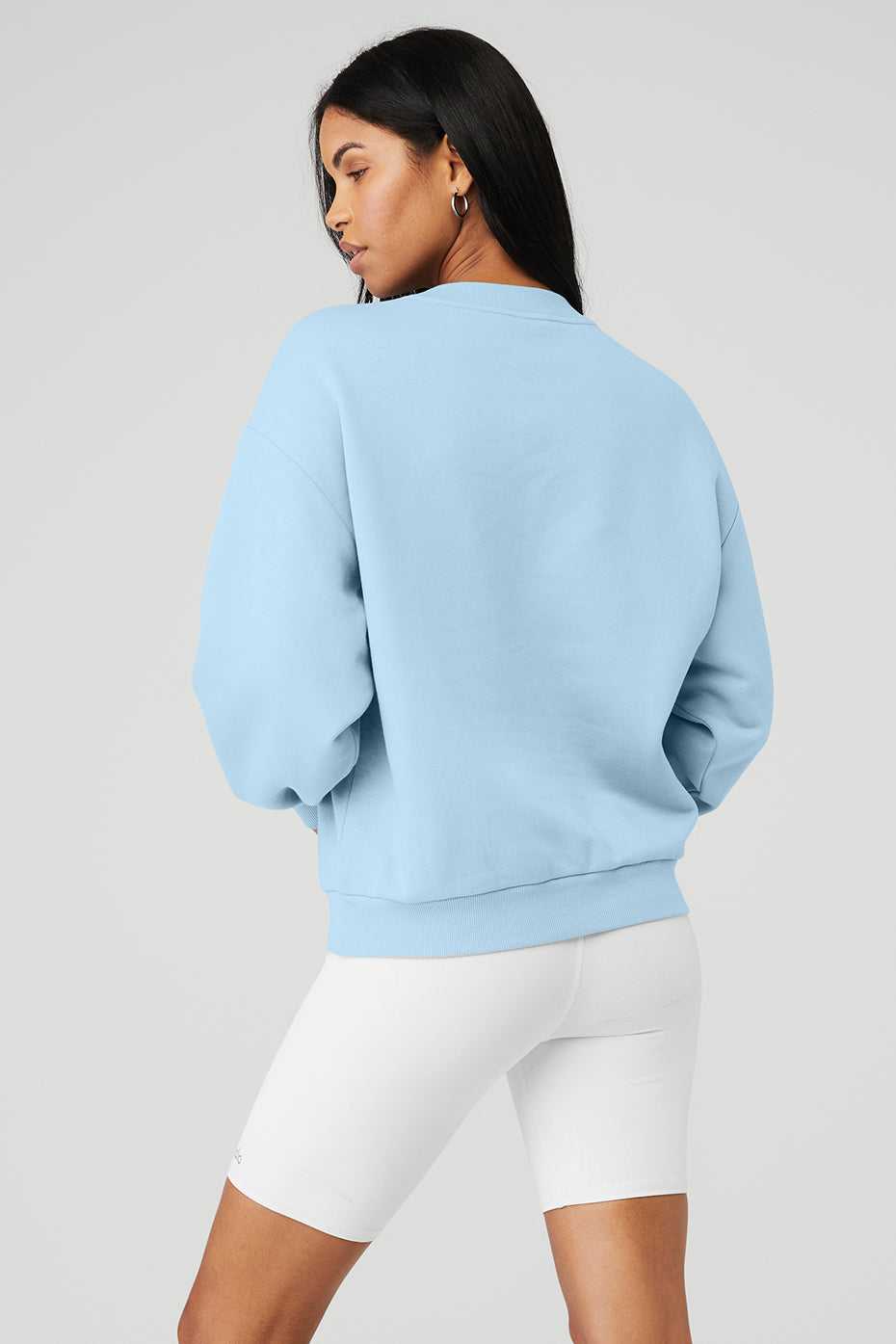 Alo Yoga USA Accolade Crew Neck Pullover Calm Blue | 1347829-MW