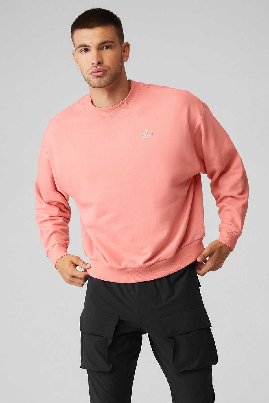 Alo Yoga USA Accolade Crew Neck Pullover Strawberry Lemonade | 1906823-EQ