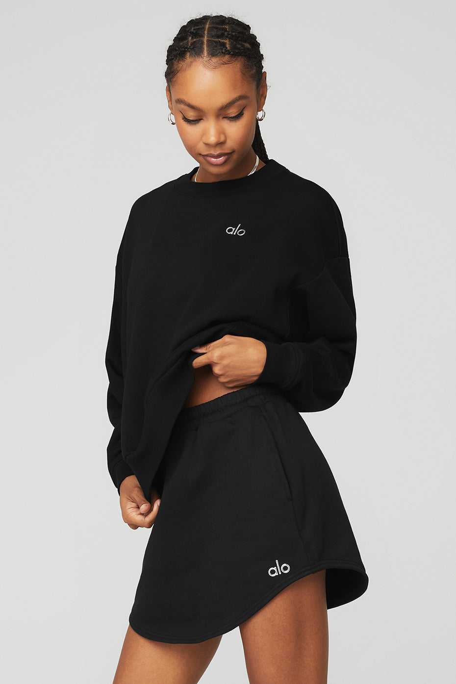 Alo Yoga USA Accolade Crew Neck Pullover Black | 0128536-SX