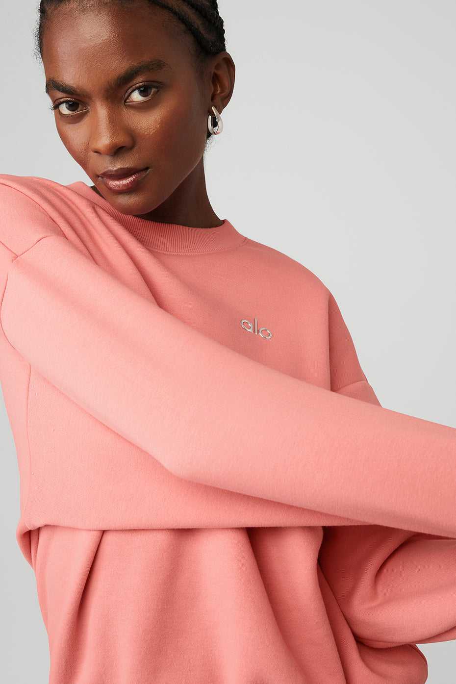 Alo Yoga USA Accolade Crew Neck Pullover Strawberry Lemonade | 2758694-HY