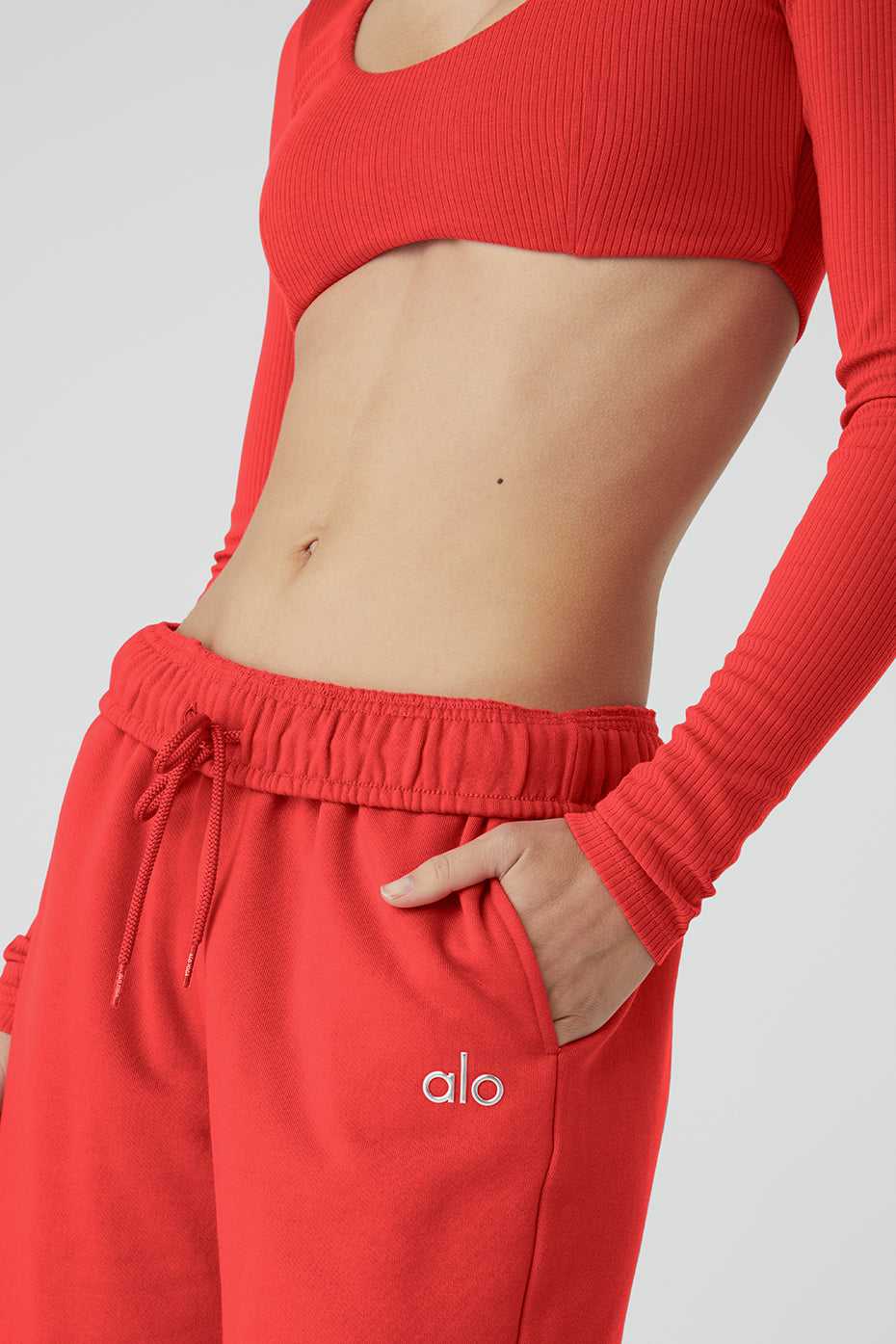 Alo Yoga USA Accolade Sweat Red Hot Summer | 9380175-VN