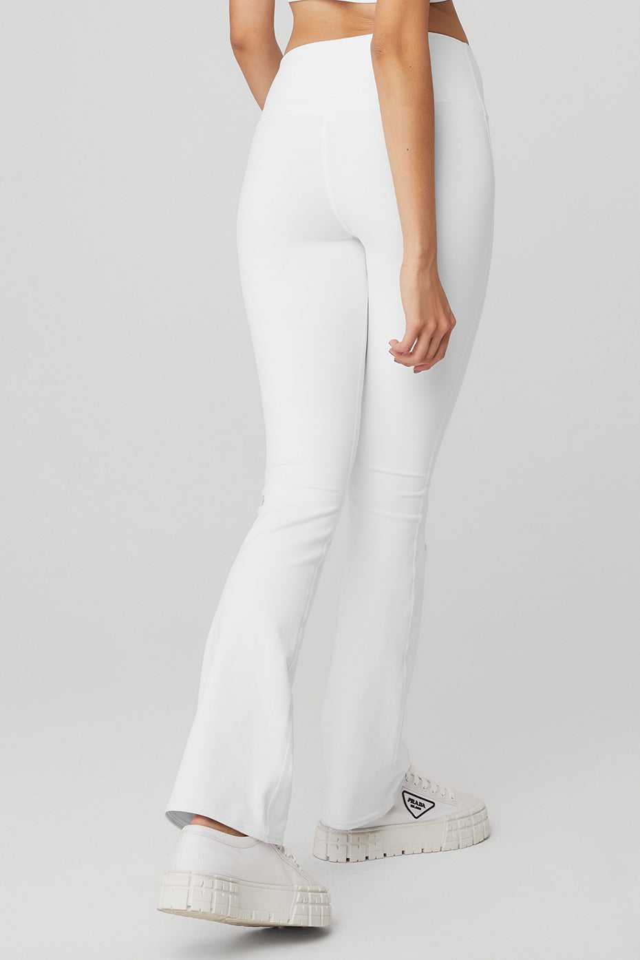 Alo Yoga USA Airbrush High-Waist Bootcut White | 1807935-TB