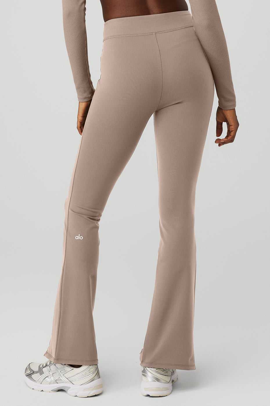 Alo Yoga USA Airbrush High-Waist Flutter Taupe | 6923047-UZ