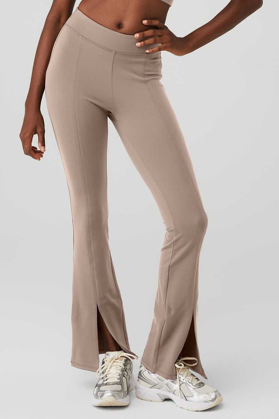 Alo Yoga USA Airbrush High-Waist Flutter Taupe | 9145283-FH