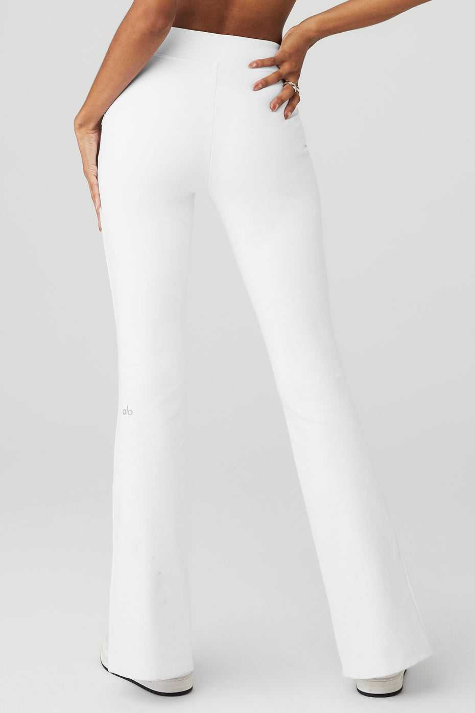 Alo Yoga USA Airbrush High-Waist Flutter White | 0375218-PA