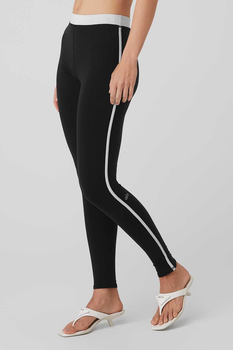 Alo Yoga USA Airbrush High-Waist Streamlined Black | 3260859-WB