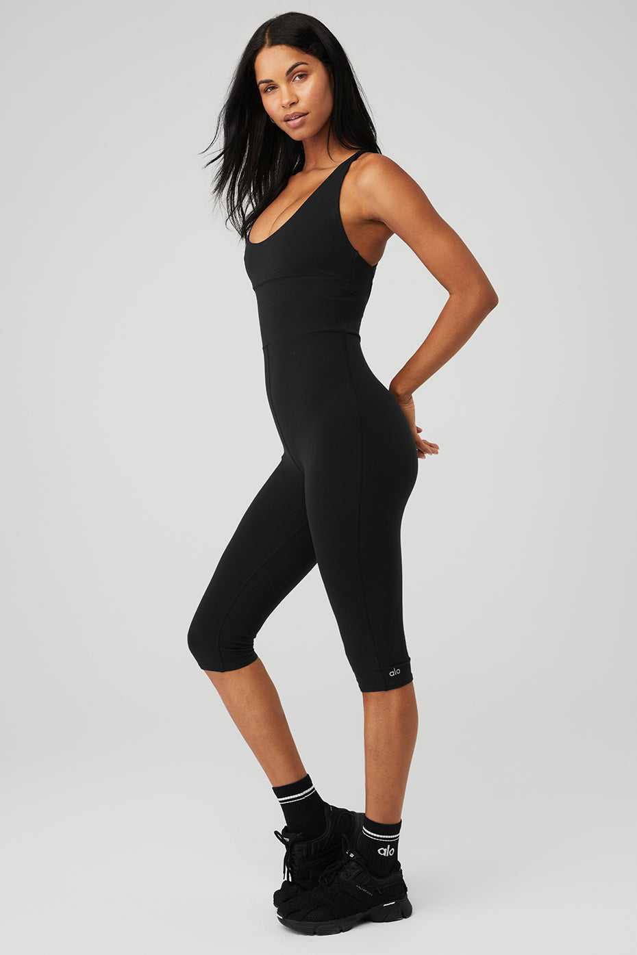 Alo Yoga USA Airbrush Physique Onesie Black | 7809654-DL