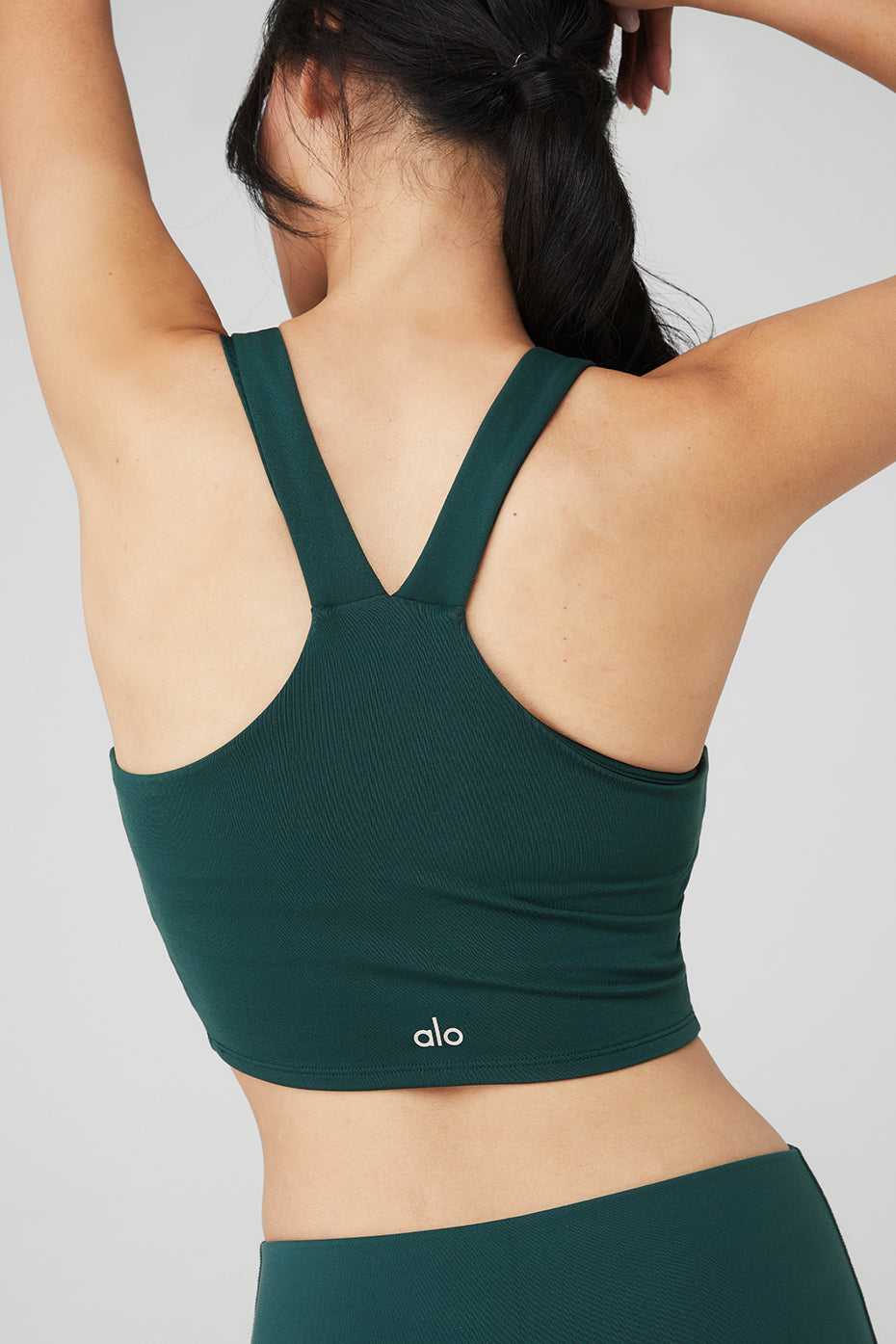 Alo Yoga USA Airbrush Real Midnight Green | 1092345-OU