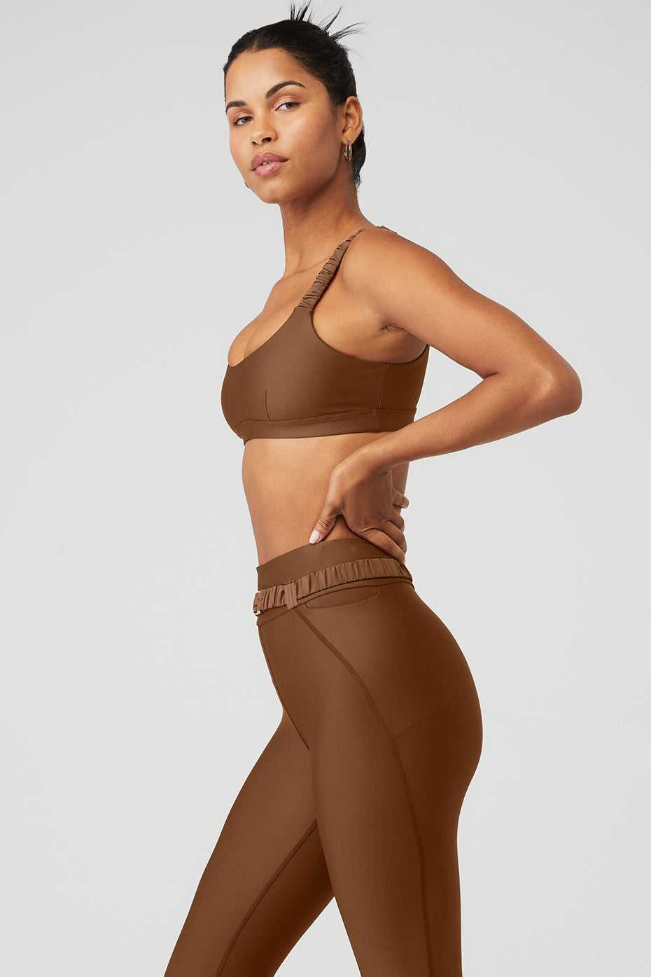 Alo Yoga USA Airlift Charmer Cinnamon Brown | 0962415-XD