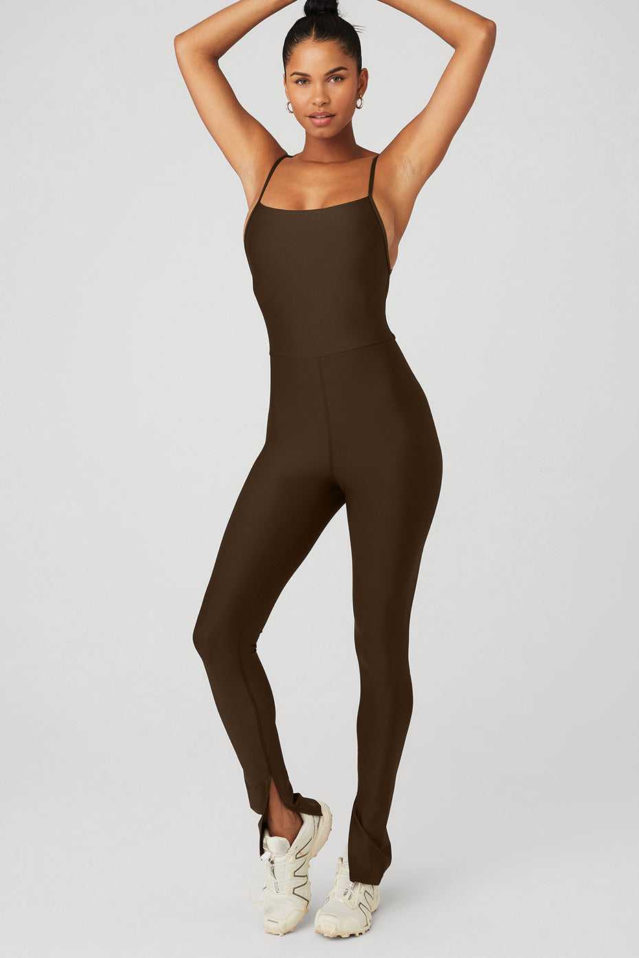 Alo Yoga USA Airlift Disco Daze Onesie Espresso | 7321806-OR