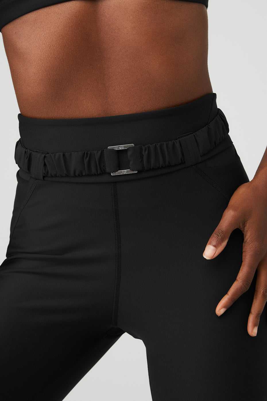 Alo Yoga USA Airlift High-Waist Charmer Black | 4187325-FA