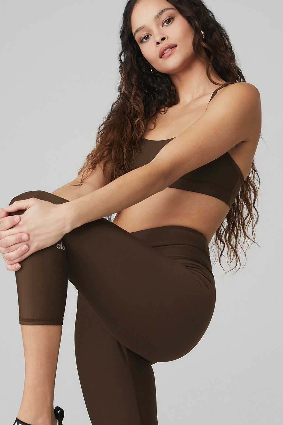 Alo Yoga USA Airlift High-Waist Conceal-Zipri Espresso | 1094586-AR