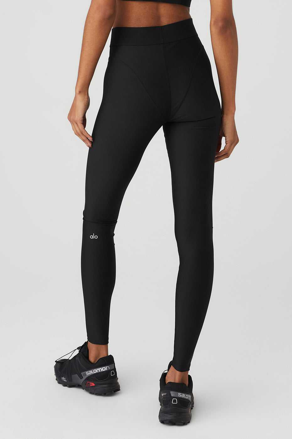 Alo Yoga USA Airlift High-Waist Cutaway Black | 6472398-UK