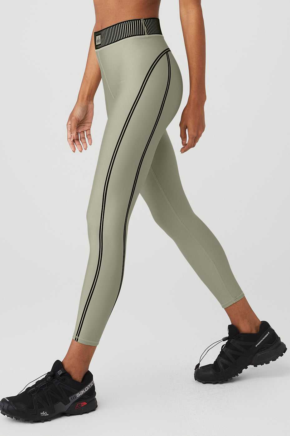 Alo Yoga USA Airlift High-Waist Line Up Limestone | 7182493-UA