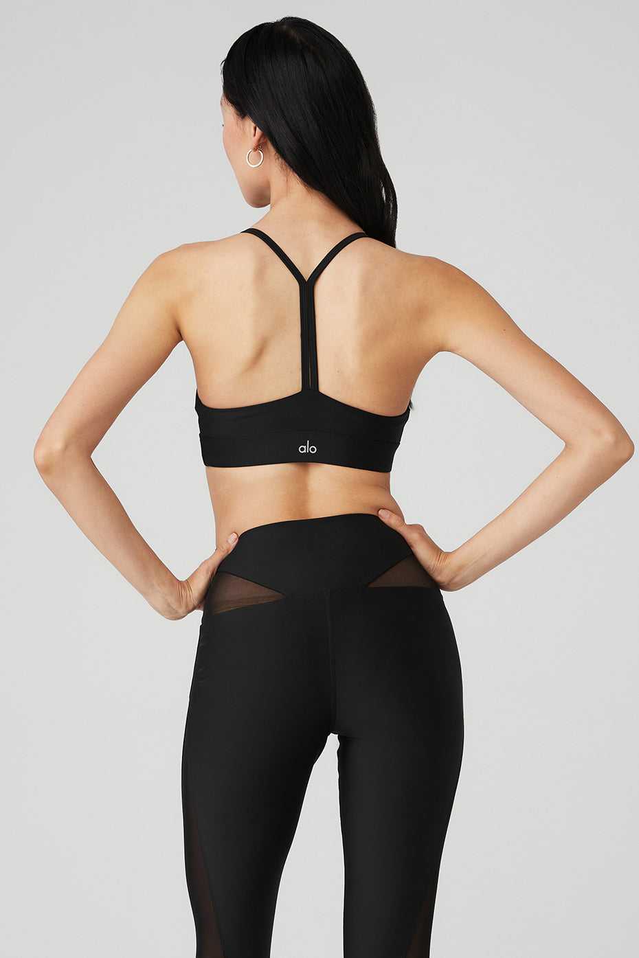 Alo Yoga USA Airlift Mesh Allure Black | 2843907-RM