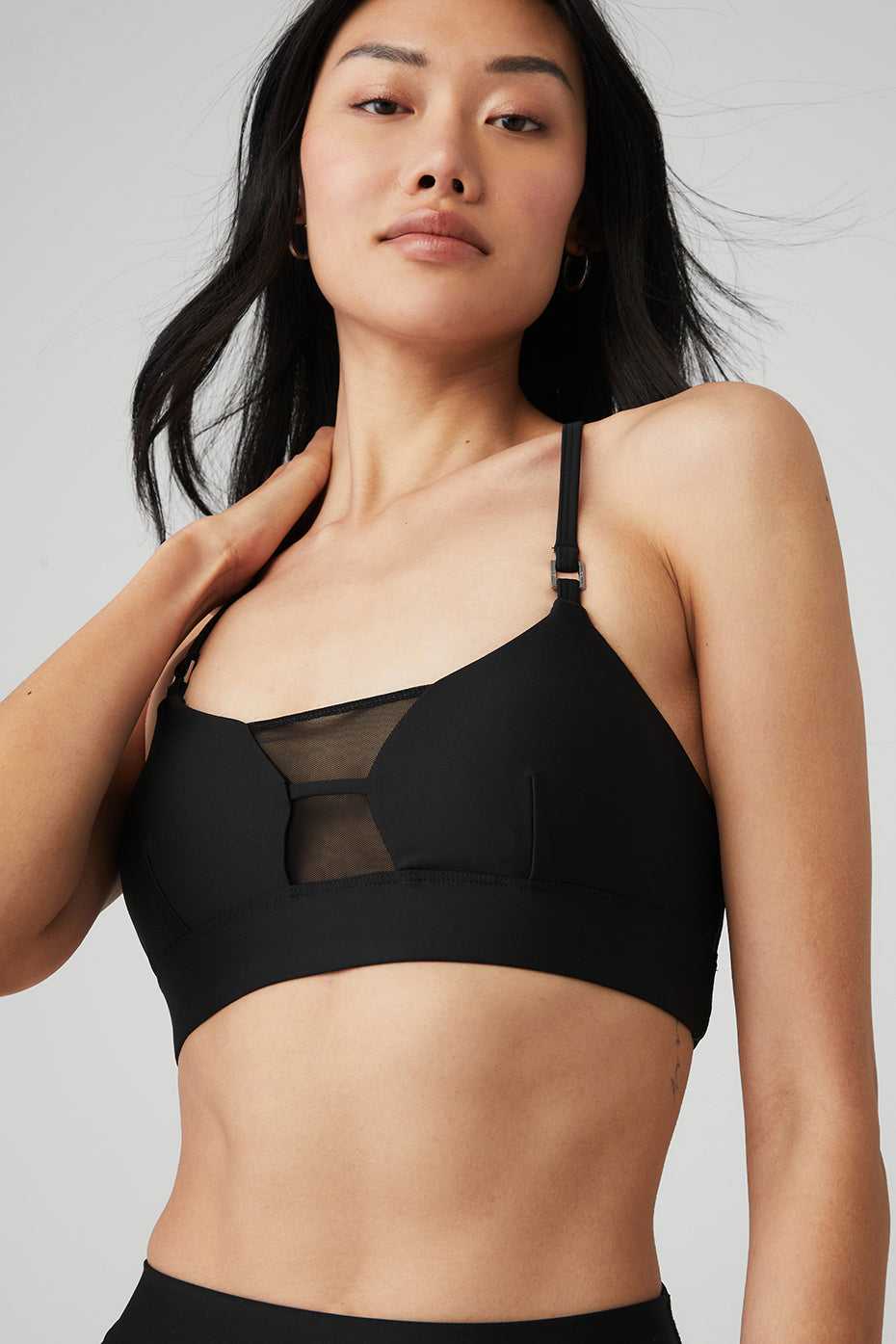 Alo Yoga USA Airlift Mesh Allure Black | 2843907-RM