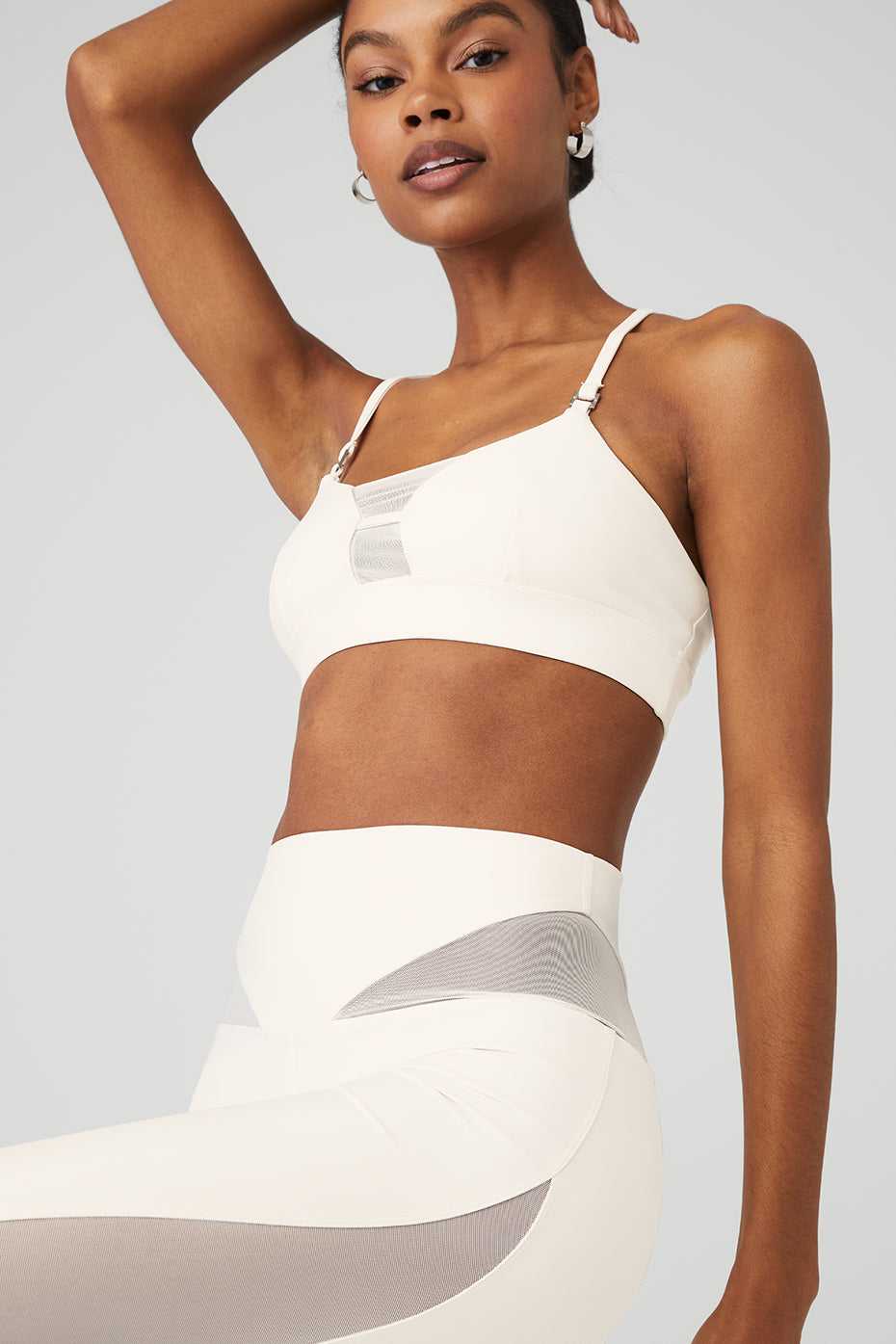 Alo Yoga USA Airlift Mesh Allure Ivory | 5497032-VS