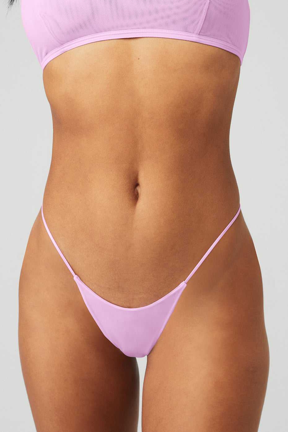 Alo Yoga USA Airmesh Venus Thong Sugarplum Pink | 0649138-CP