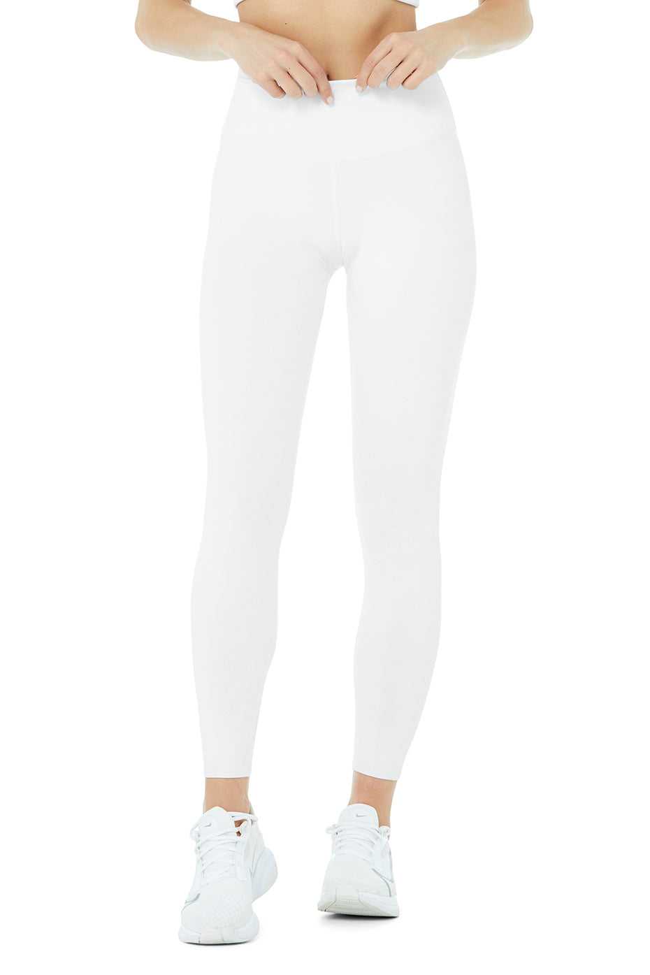 Alo Yoga USA Alo Yoga High-Waist Airbrushris White | 9571830-NV