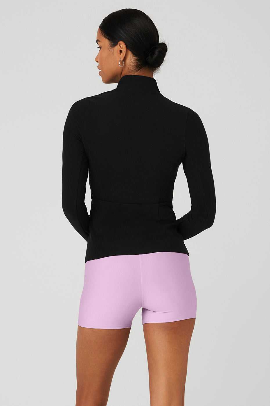 Alo Yoga USA Alosoft 1/2 Zip Rapid Pullover Black | 6395802-VA