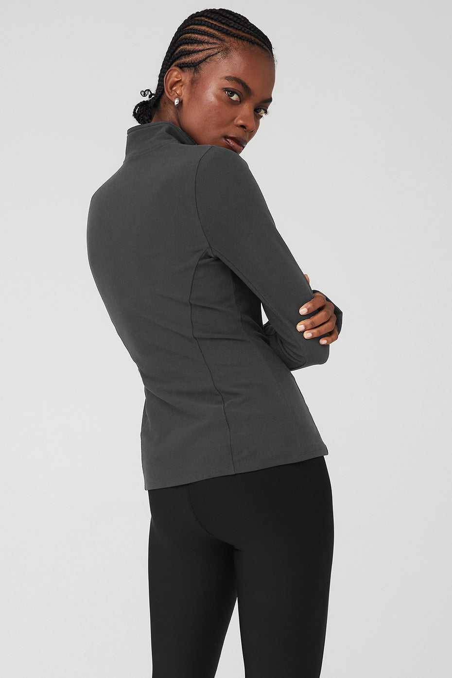 Alo Yoga USA Alosoft 1/2 Zip Rapid Pullover Anthracite | 1536240-EP