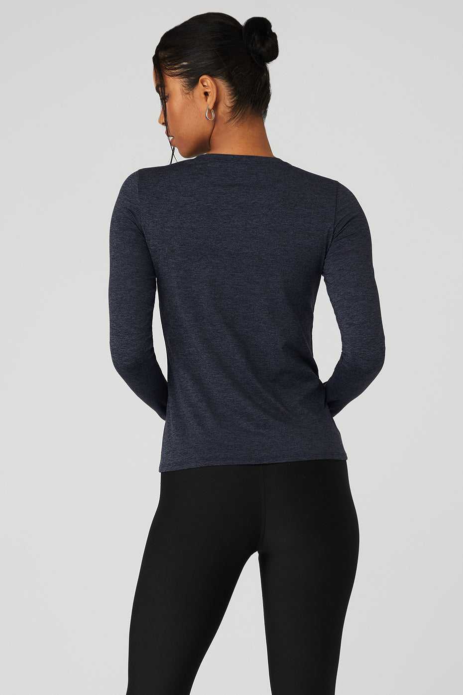 Alo Yoga USA Alosoft Finesse Long Sleeve Rich Navy | 1586342-JZ