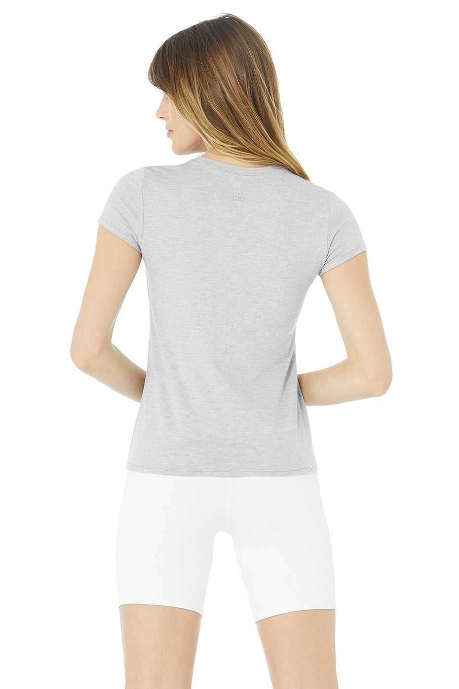 Alo Yoga USA Alosoft Finesse Tee Athletic Grey | 3925840-TR