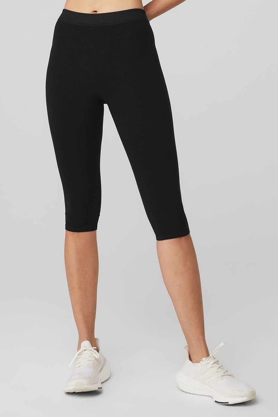 Alo Yoga USA Alosoft High-Waist Iconic 90\'sri Black | 7281630-HR