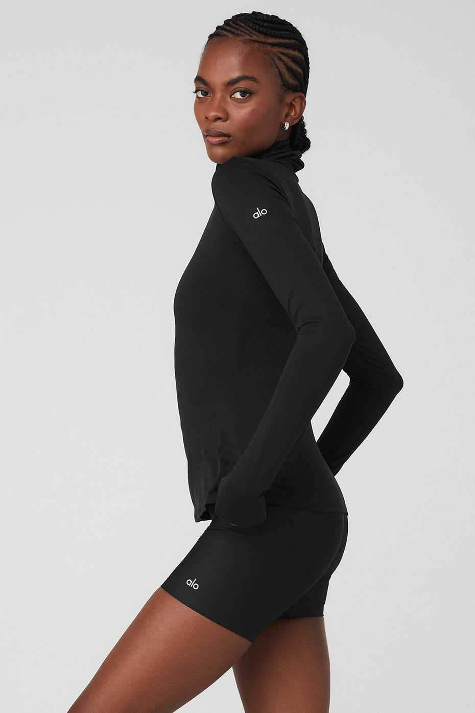 Alo Yoga USA Alosoft Refine Turtleneck Black | 4639125-QG