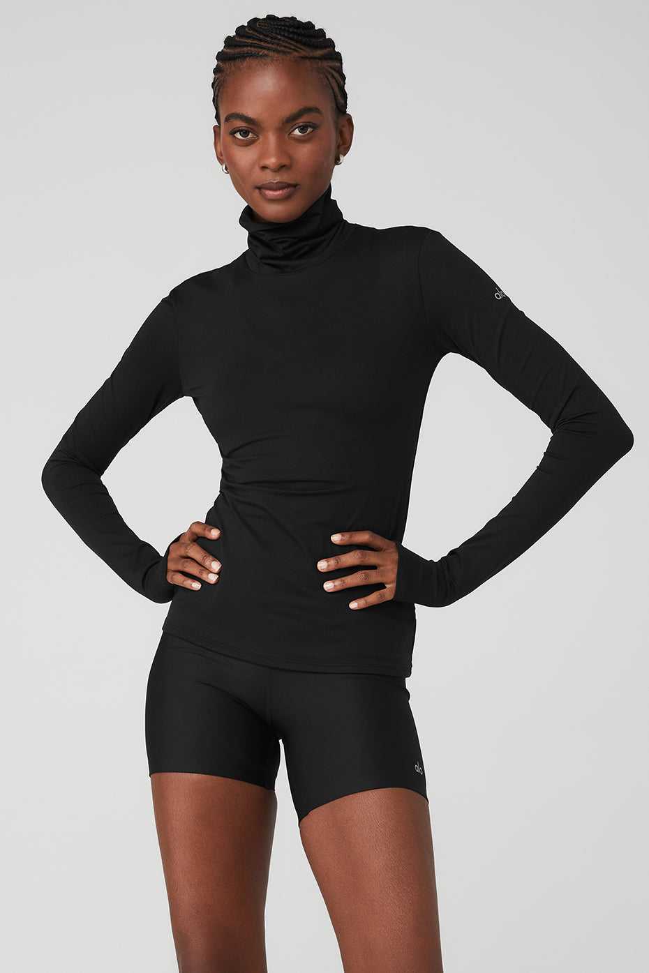 Alo Yoga USA Alosoft Refine Turtleneck Black | 4639125-QG