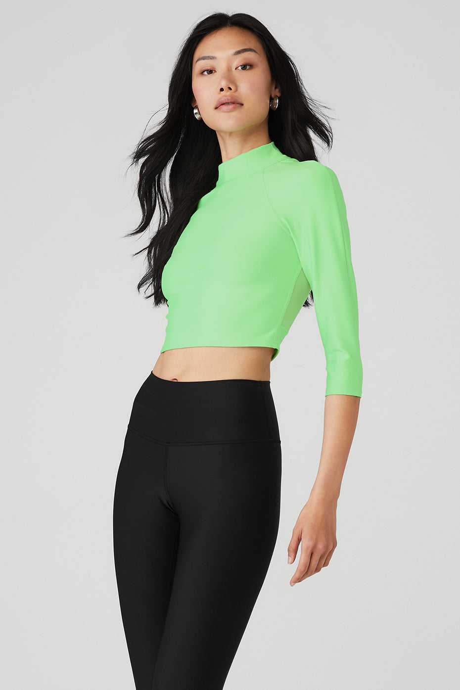 Alo Yoga USA Archer Fitted Long Sleeve Ultramint | 7264310-TA