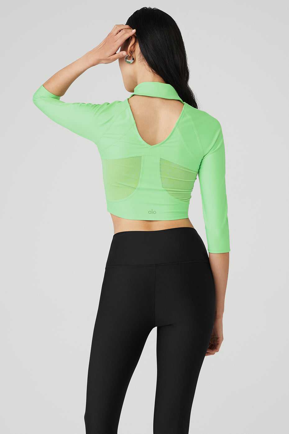 Alo Yoga USA Archer Fitted Long Sleeve Ultramint | 7264310-TA