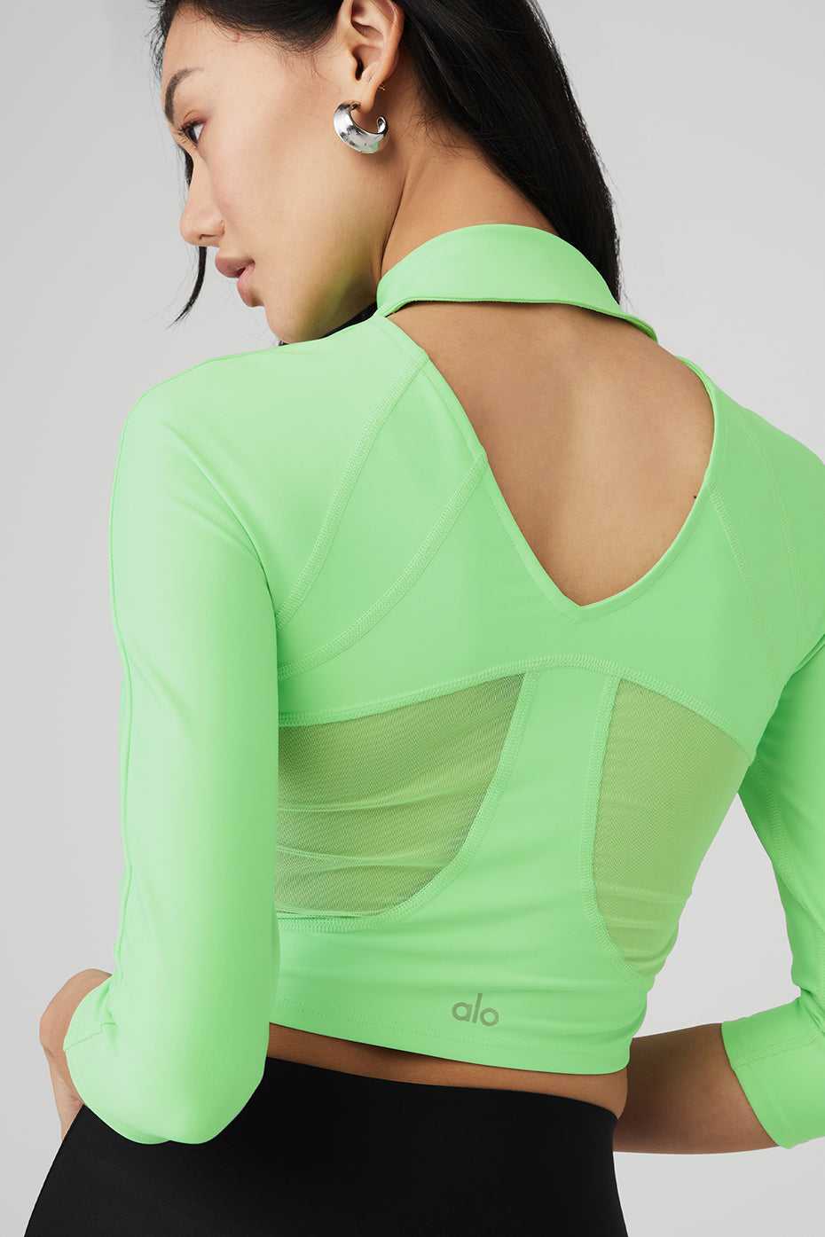 Alo Yoga USA Archer Fitted Long Sleeve Ultramint | 7264310-TA