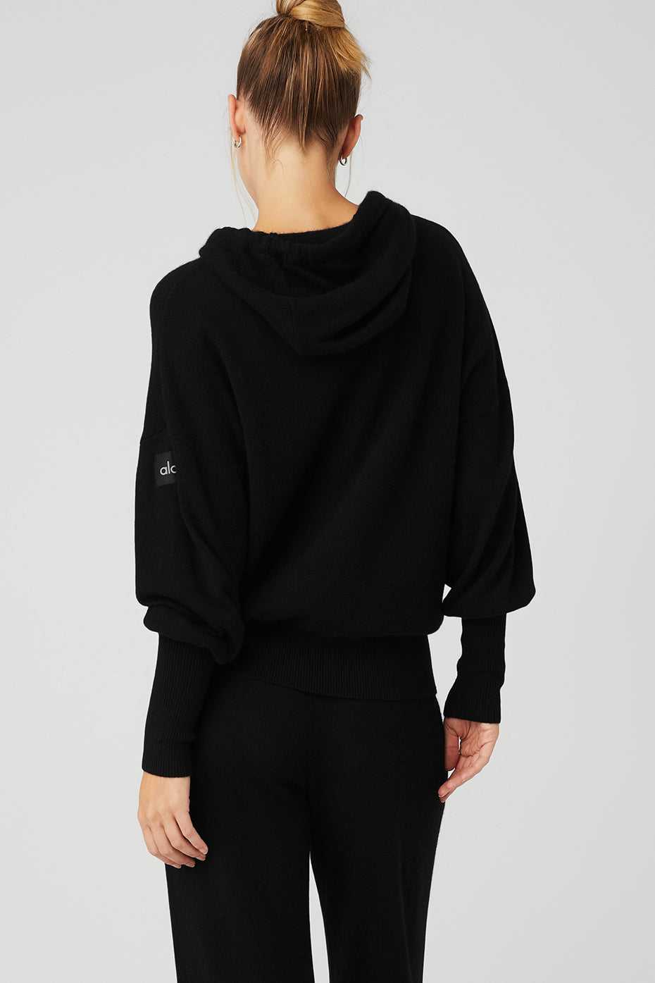 Alo Yoga USA Cashmere Jet Set Black | 9236045-AW