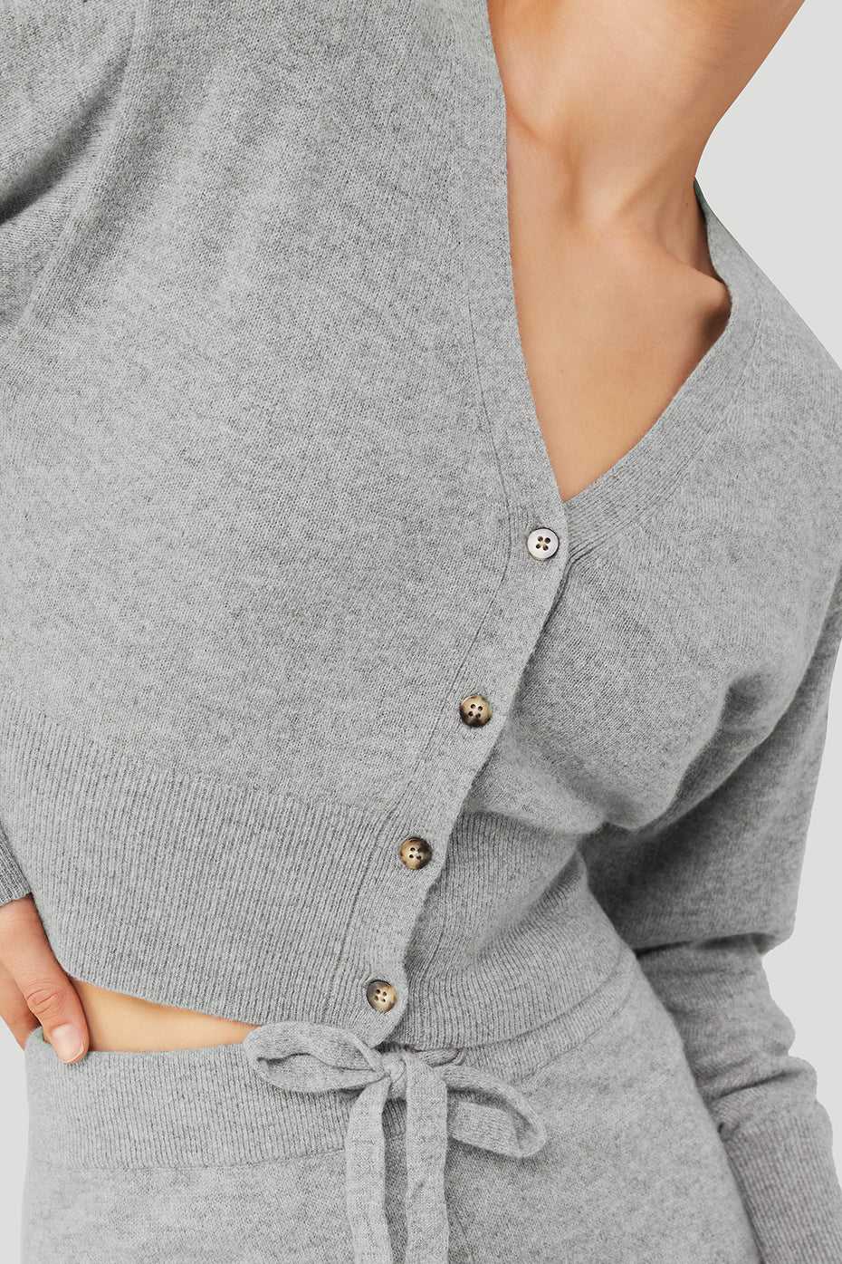 Alo Yoga USA Cashmere Jet Set Cardigan Dove Grey | 7496208-FA