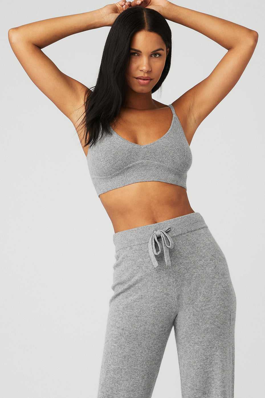 Alo Yoga USA Cashmere Jet Set Dove Grey | 4738921-EV