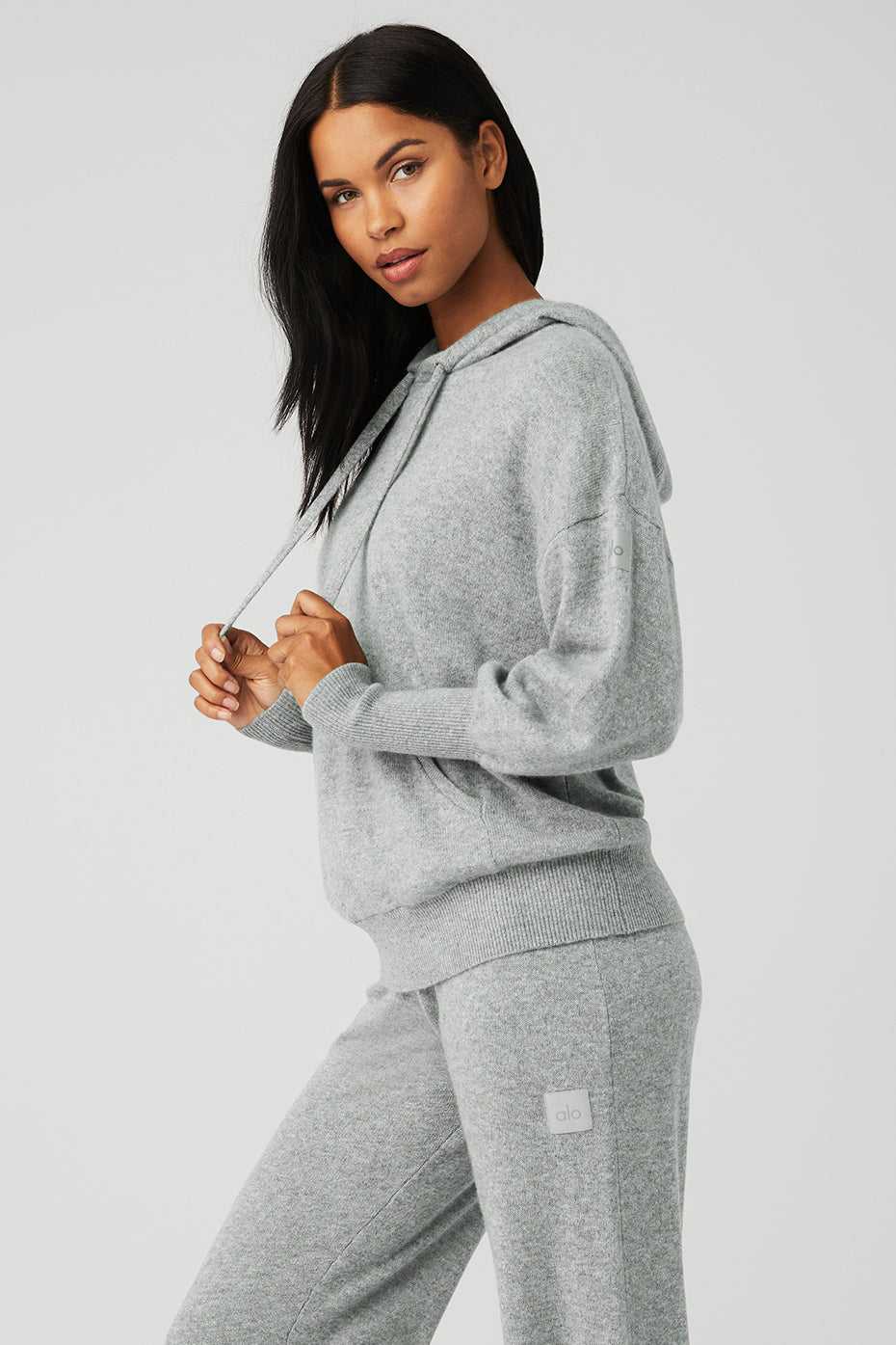 Alo Yoga USA Cashmere Jet Set Dove Grey | 6702943-TU