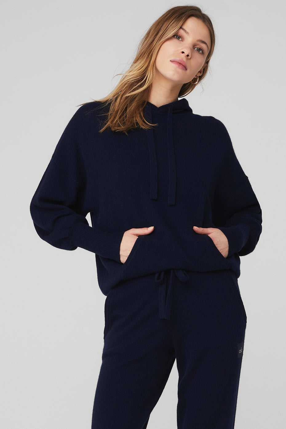 Alo Yoga USA Cashmere Jet Set Navy | 1835264-AV