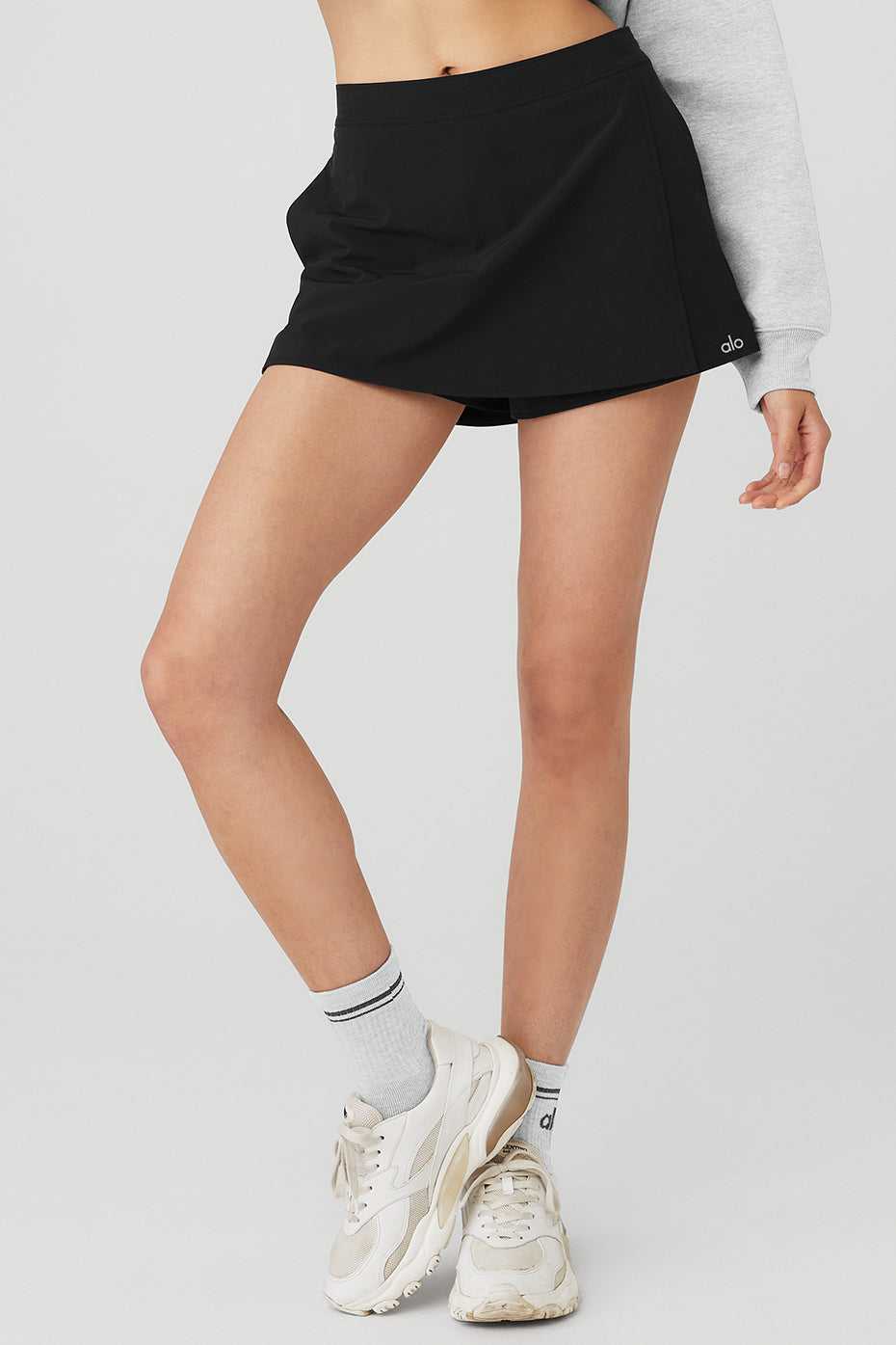 Alo Yoga USA Clubhouse Skort Black | 8567413-XA