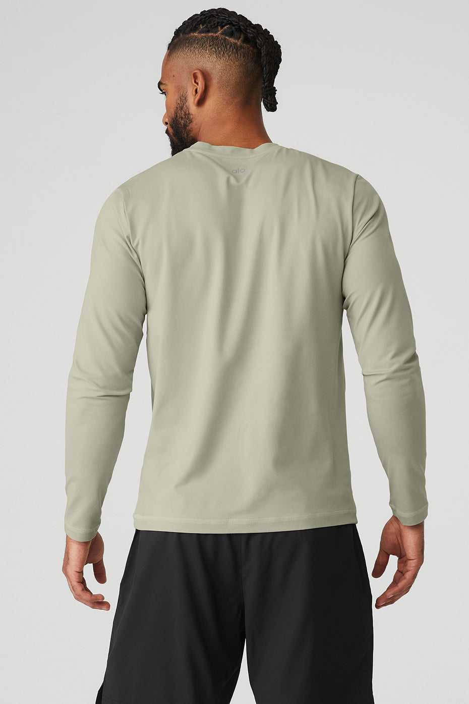 Alo Yoga USA Conquer Reform Crewneck Long Sleeve Limestone | 6713240-HV