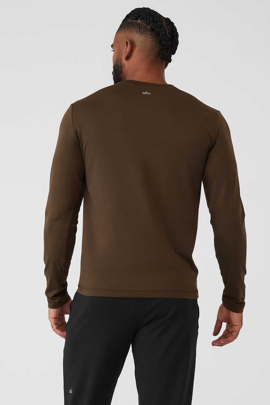 Alo Yoga USA Conquer Reform Crewneck Long Sleeve Espresso | 0845273-RU