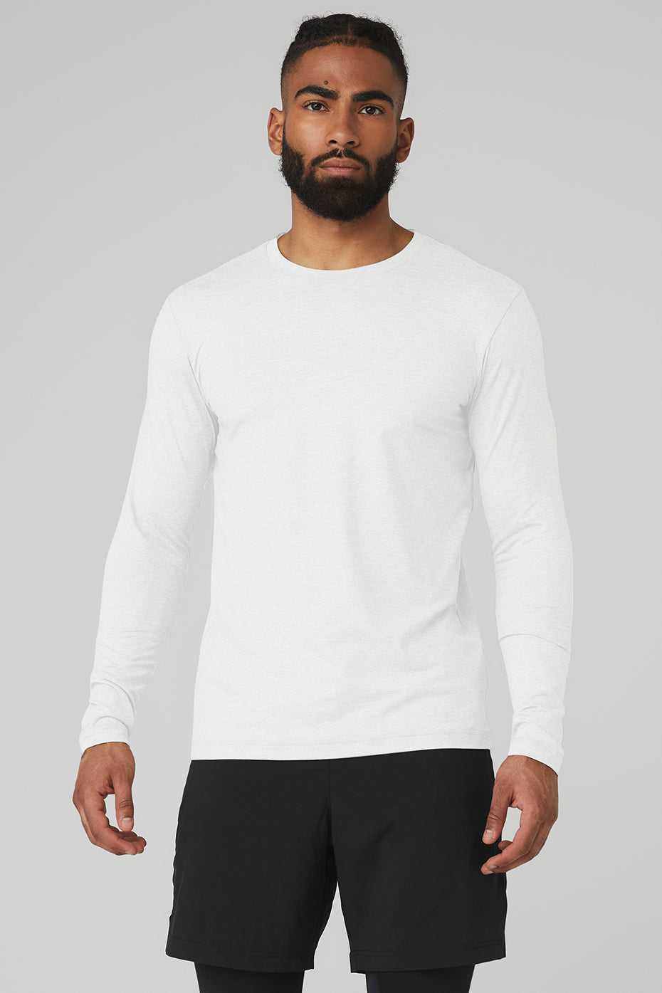 Alo Yoga USA Conquer Reform Crewneck Long Sleeve White | 2846931-YP