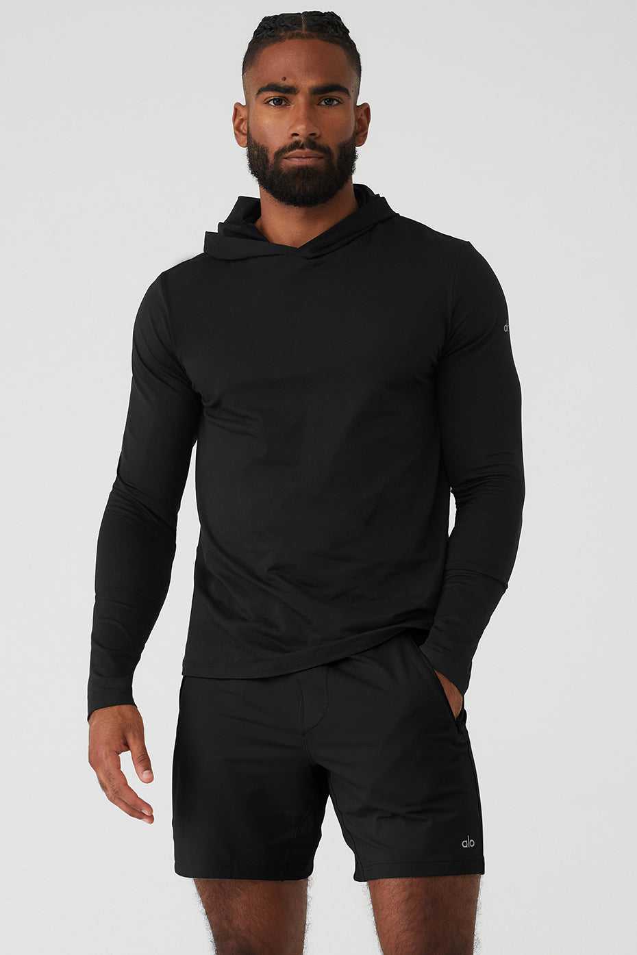 Alo Yoga USA Conquer Reform With Hood Black | 7531489-BV