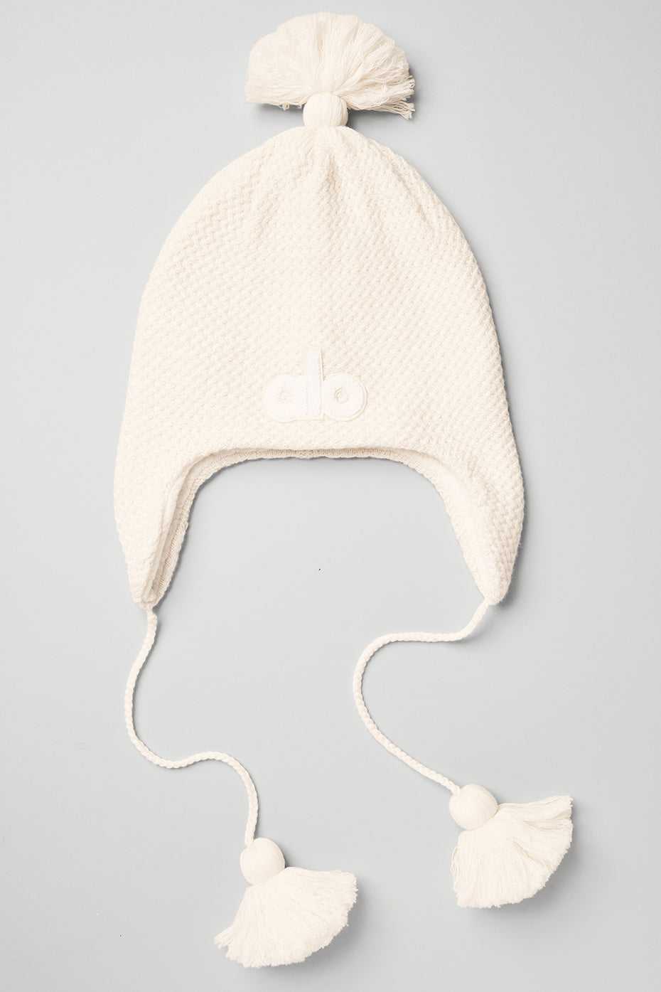 Alo Yoga USA Cool Skies Earflap Beanie Ivory | 1048329-MA