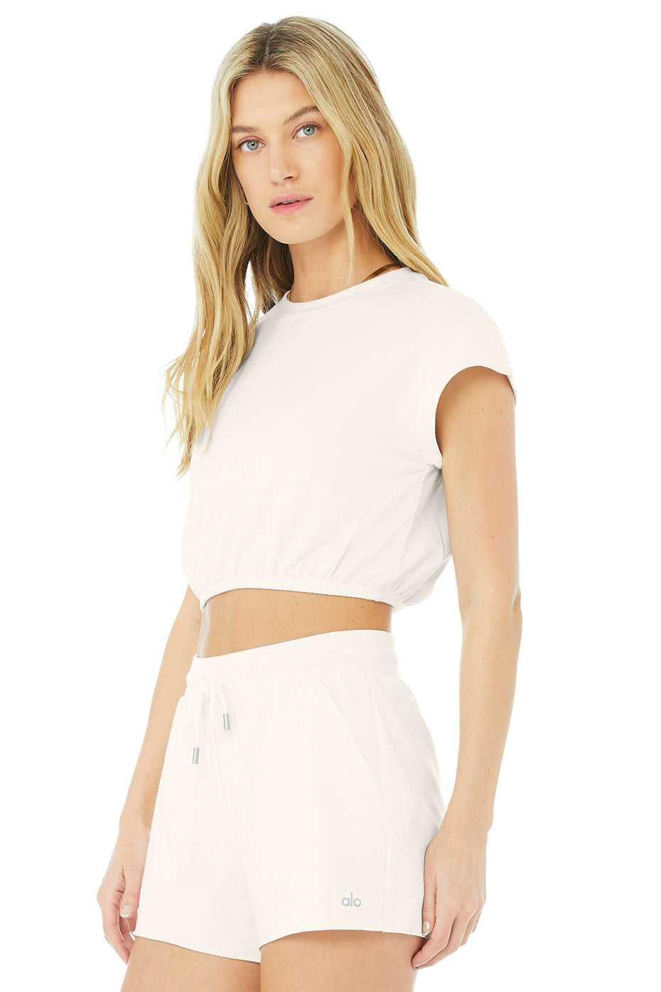 Alo Yoga USA Dreamy Crop Ivory | 9427160-GT