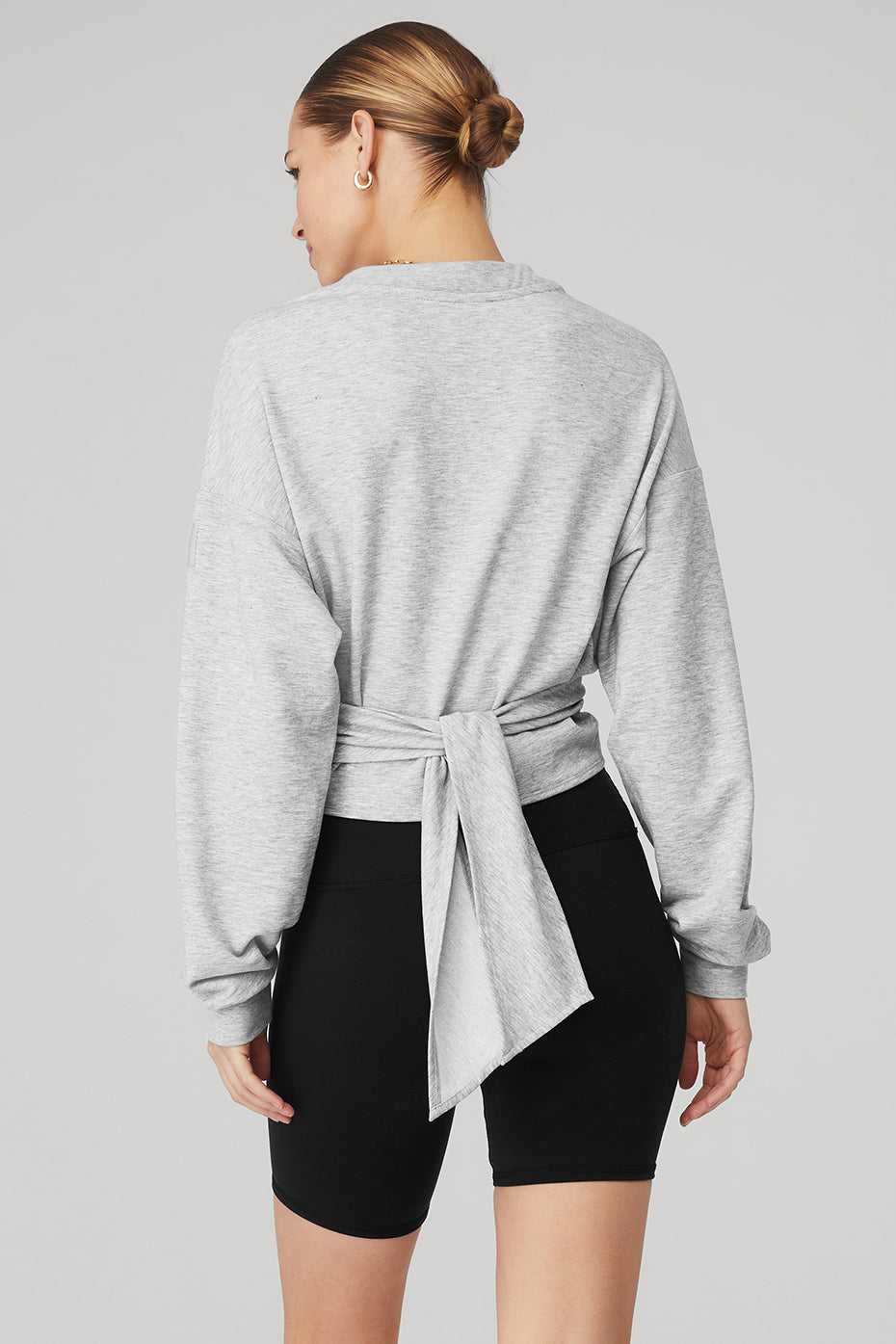 Alo Yoga USA Dreamy Wrap Pullover Athletic Grey | 2508614-XZ