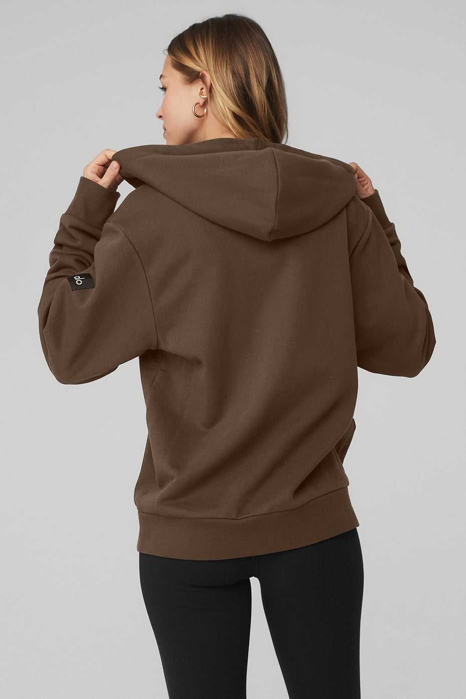 Alo Yoga USA Everyday Full Zip Espresso | 7819032-XW